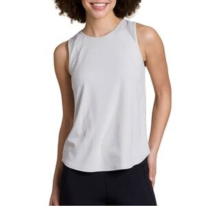 Lululemon Athletica Sculpt Tank Top Size 2 Light Gray Gym Workout